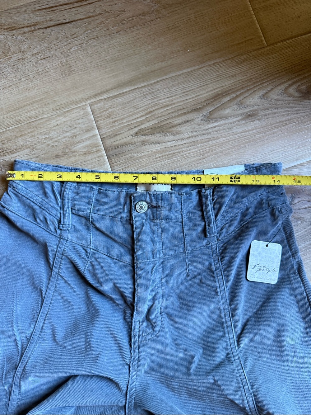 We The Free Libre Cord Wide Leg Cord Mockingbird Light Grey. - Picture 11 of 13